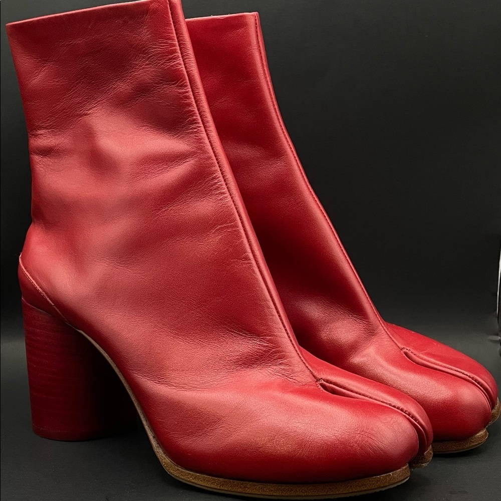 Red Tabi Margiela Boots